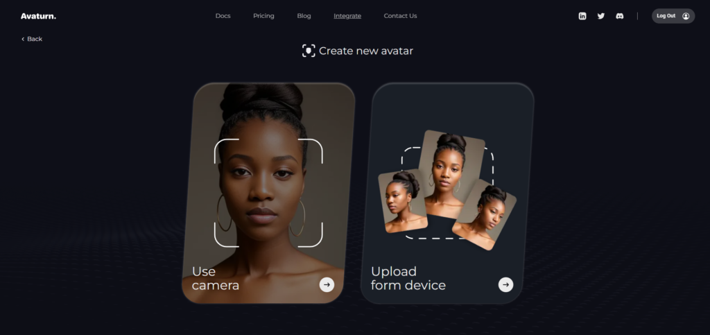Figura 1 - Creación de avatar