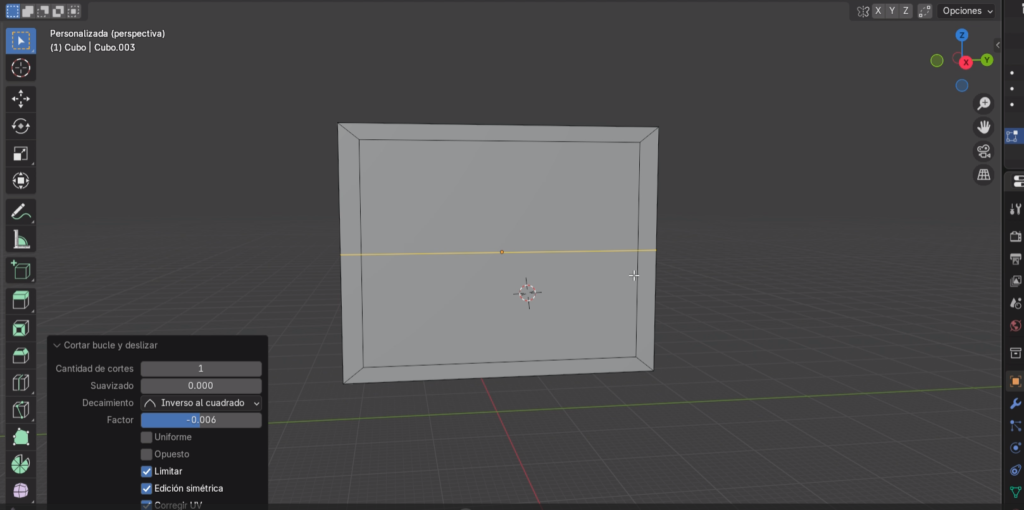 Figura 22 - Modificación de cortes