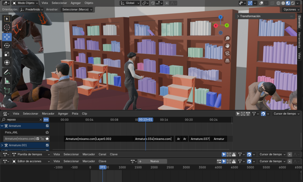 Figura 39 - Animación de personajes