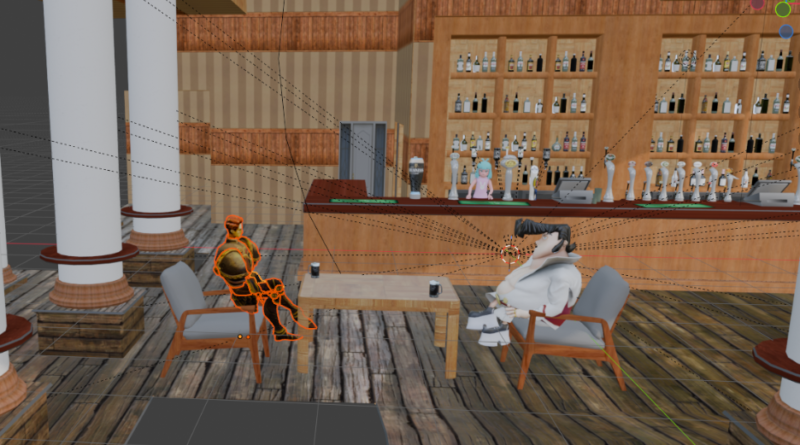 Modelado 3D en un Bar Animado