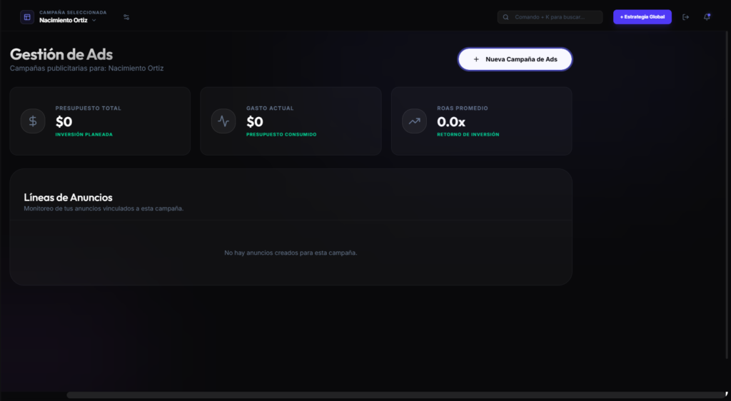 Gestion de Ads en Vibesocial Pro