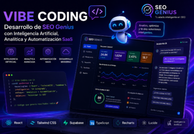 Vibe Coding con Inteligencia Artificial: Desarrollo de SEO Genius con Analítica y Automatización . Para una página SEO hecha con Vibe Coding con Inteligencia Artificial