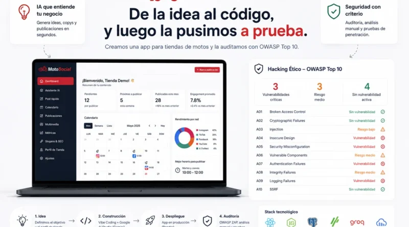 Vibe Coding con inteligencia artificial: crea una app con Google AI Studio y auditala con OWASP TOP 10 Portada