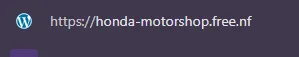 Barra de dirección del navegador confirmando la carga del sitio en HTTPS con el icono de WordPress