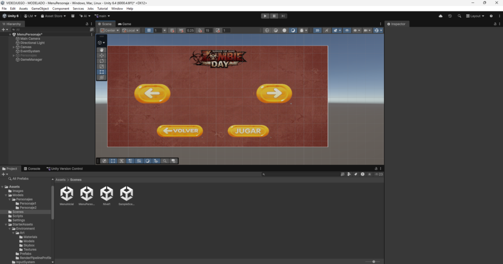 Vista previa de un modelo de personaje en formato FBX importado para el videojuego 3D.