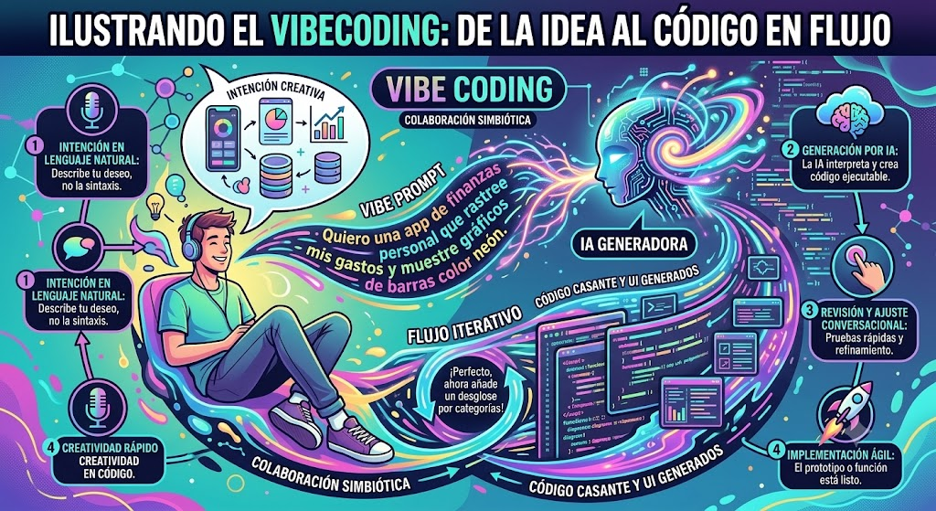 Ilustración del VibeCoding - De la Idea al Código