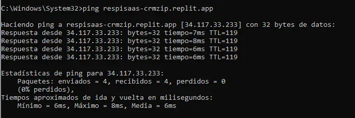ping hacia la pagina vibe coding crm