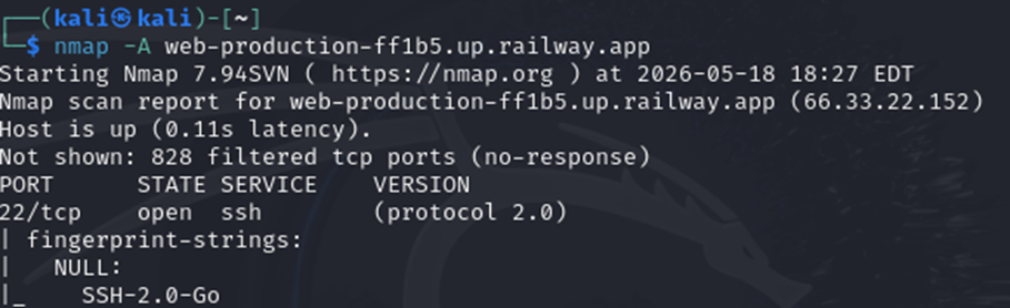 nmap -A {Dominio} - Puerto 21 SSH