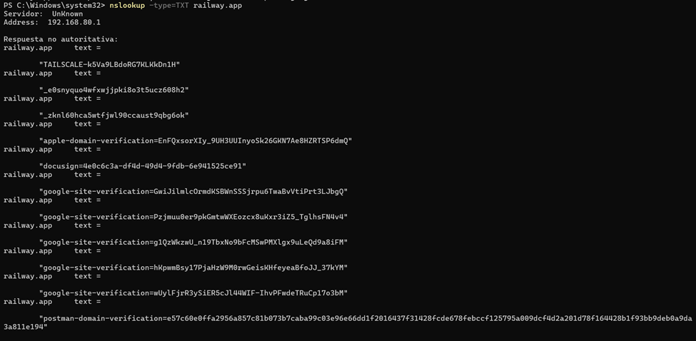 Registros TXT (SPF, DKIM, verificaciones)