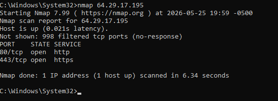 Comando Nmap