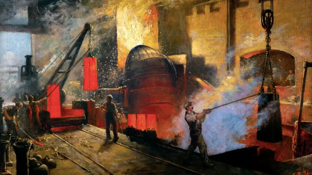 hombres trabajando en una fabrica