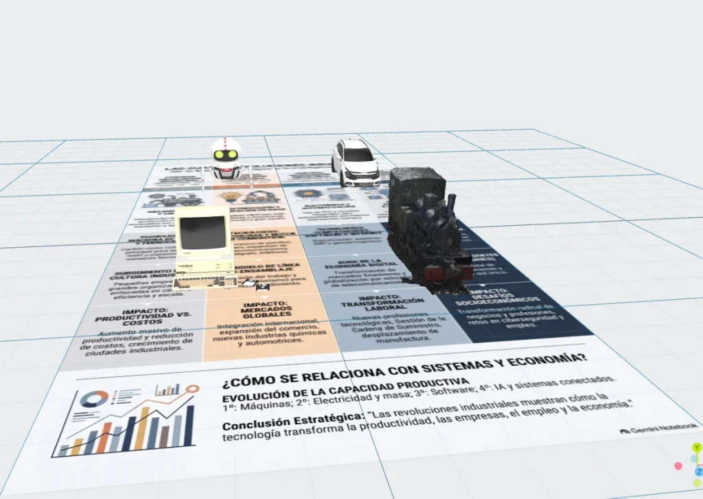 Infografía con imágenes 3D