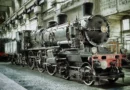 Locomotora de vapor.