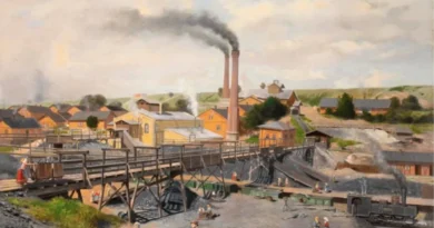l cuadro representa el aspecto de Londres tras la Revolución Industrial. Realizado en óleo sobre lienzo en 1895, muestra un paisaje industrial europeo