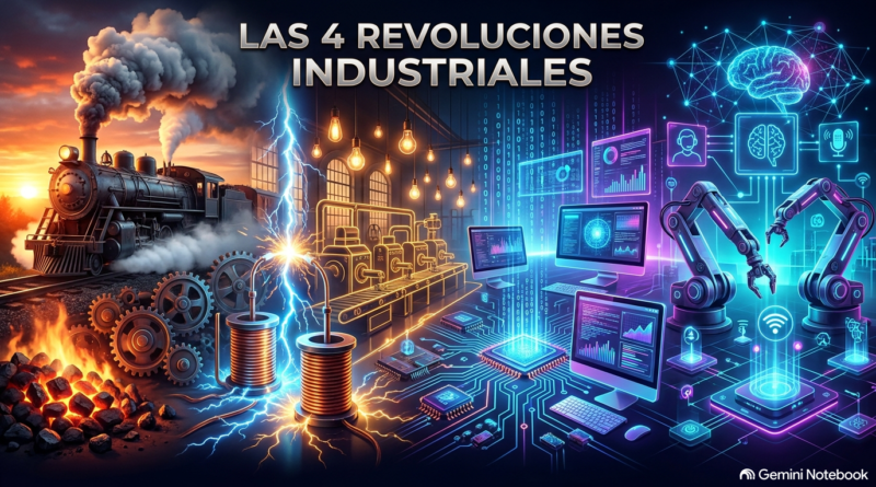 Las Revoluciones de la Ingeniería Industrial: De la Máquina de Vapor a la Industria 4.0 Las cuatro revoluciones industriales