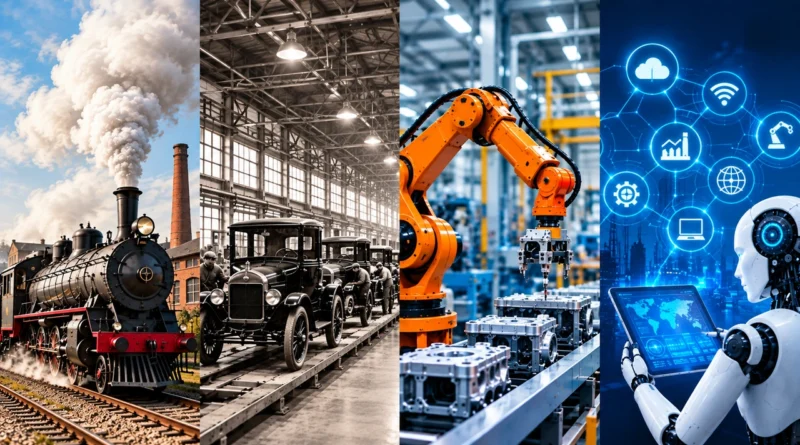 Las cuatro Revoluciones Industriales del vapor a la inteligencia artificial Revolución-Industrial