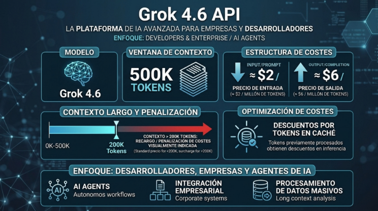 Características de la API de Grok 4.6