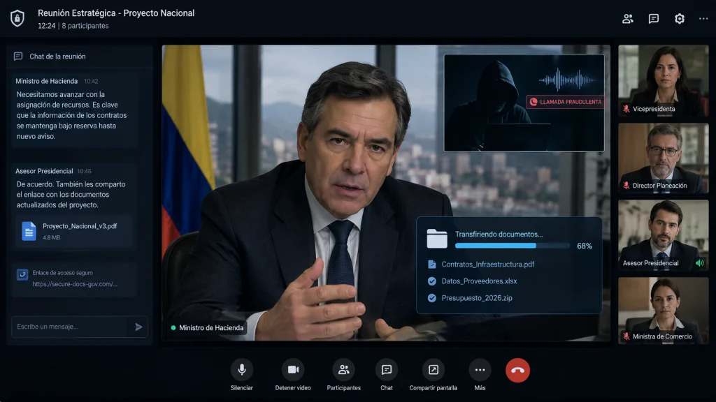 ejemplo de un deepfake funcionando en vivo