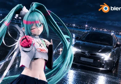 Cinemática en Blender: Mixamo, Avaturn, Rigacar y Miku en MMD MMD en Blender