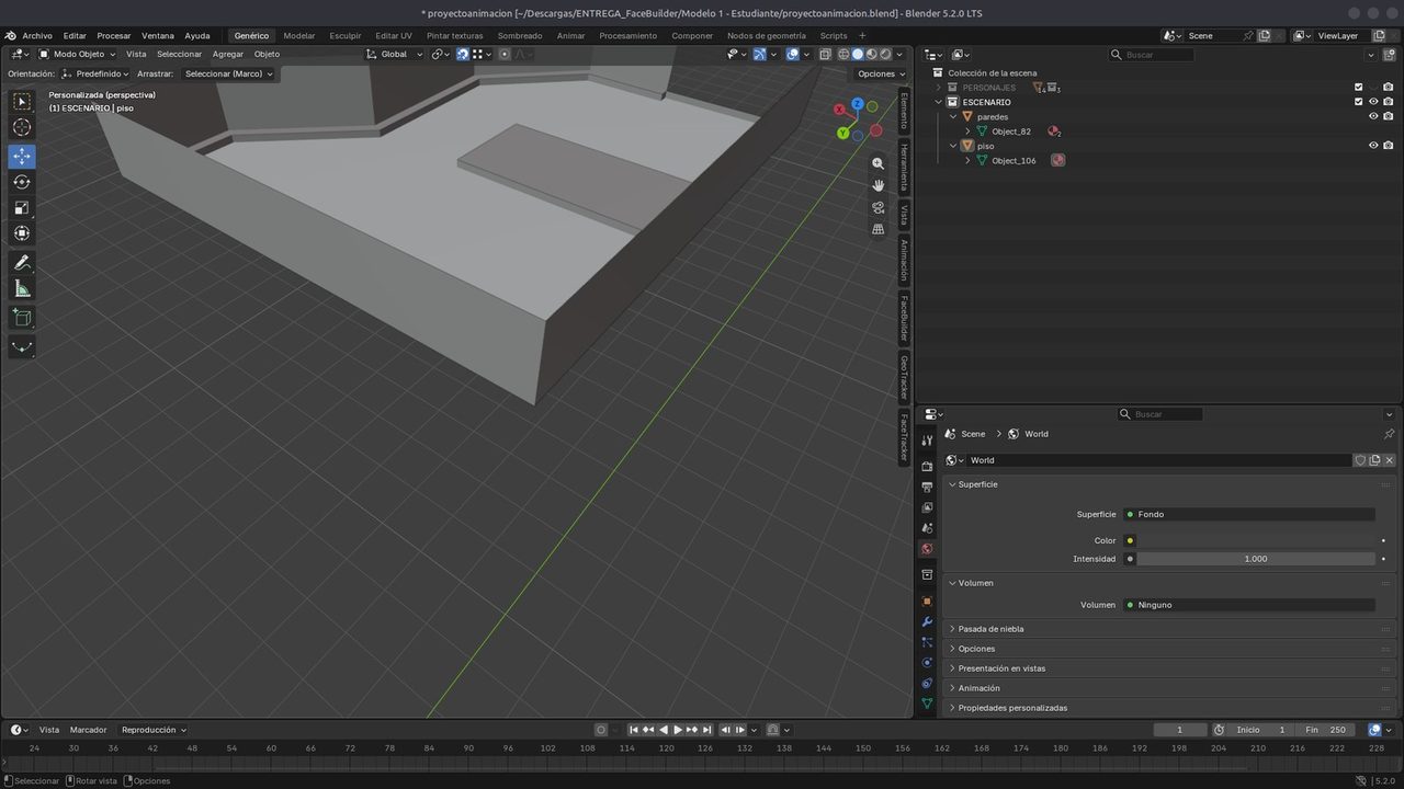 Paredes y piso del cuarto de electricidad de Among Us en Blender