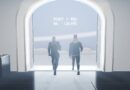 Cinemática en Blender: personajes escapan por las puertas del museo hacia el mundo PS5