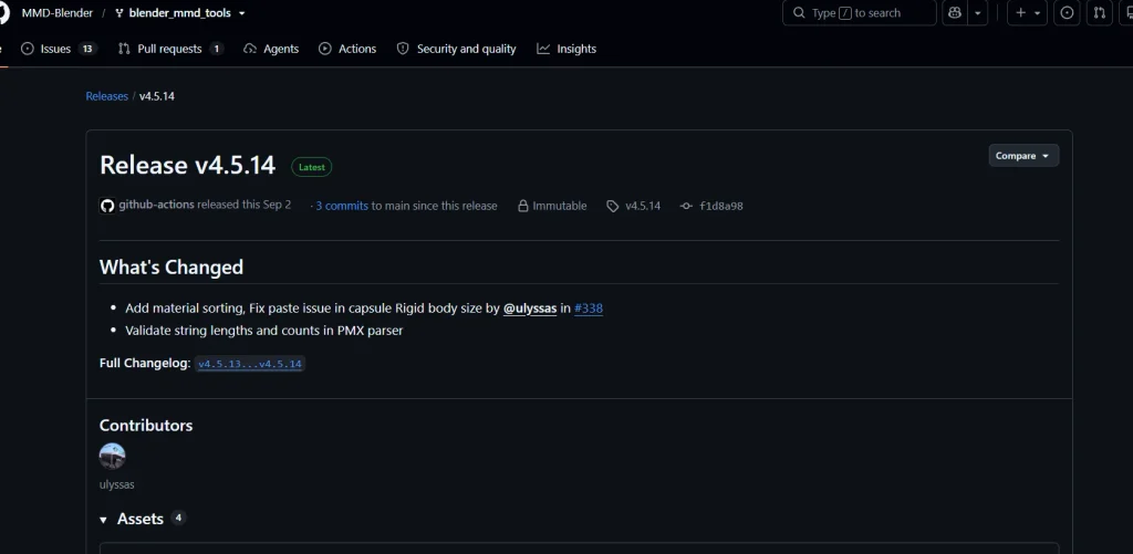 MMD en Blender: Página de github donde ofrece herramienta para importar los datos de MMD.