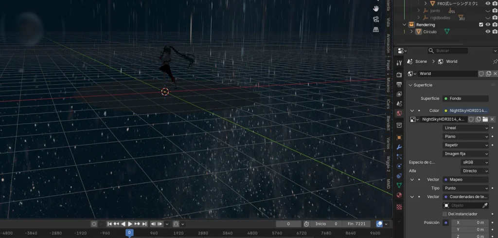 MMD en Blender: configuración de textura para entorno.