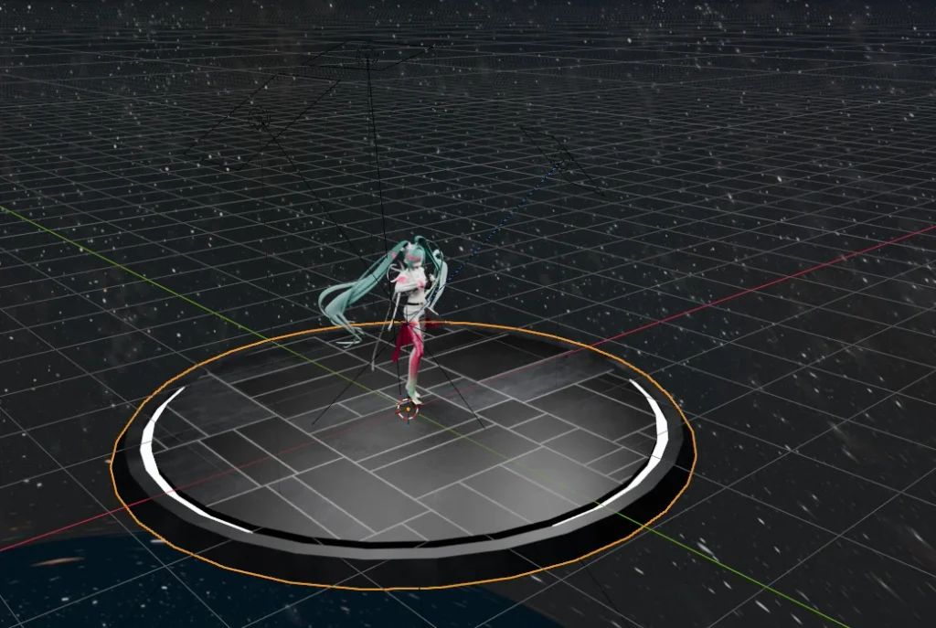 MMD en Blender: iluminación de la escena nocturna.